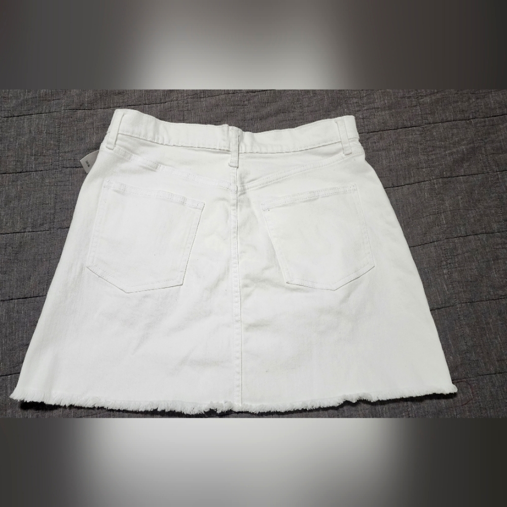 Old Navy White Denim Skirt #6